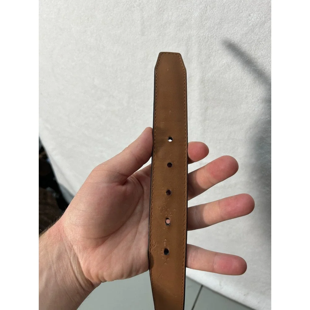 Nike Mens Size 42 Brown Leather G Flex Adjustable Golf Belt